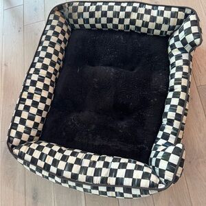MacKenzie-Childs Black and White Checkered Pet Bed